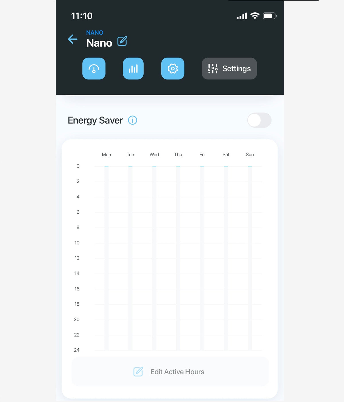 Energiatakarékossági beállítások